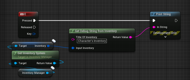 Debug String Invnetory