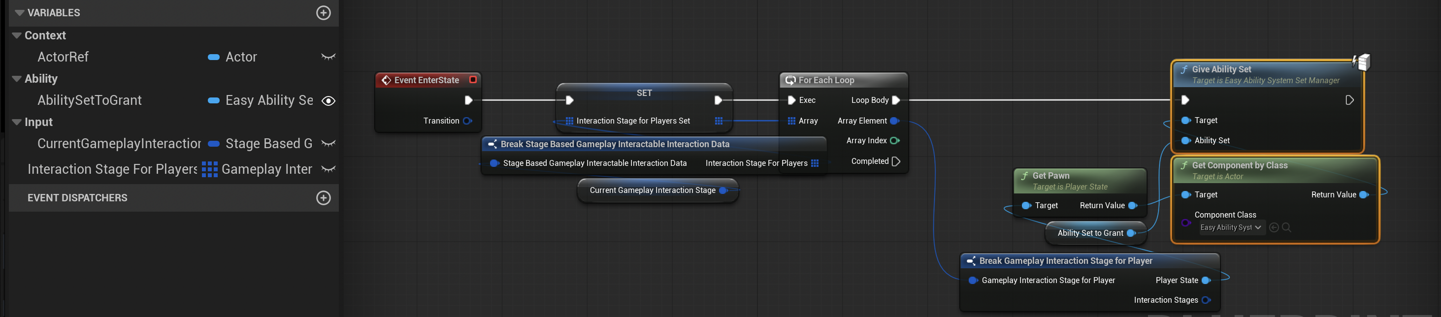 Add Gameplay Ability Set To Interactor